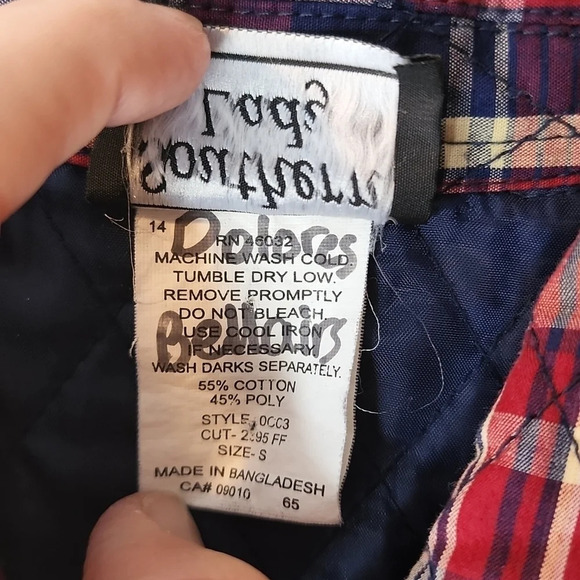 Southern Lady Quilted Vest Button Up Multi-Colored Size Small - Picture 11 of 13